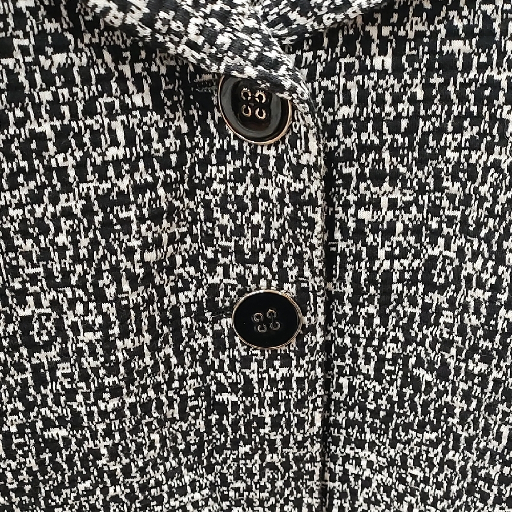 Charter Club Black and White Textured Blazer - Picture 3 of 5